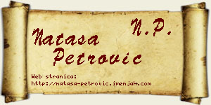 Nataša Petrović vizit kartica